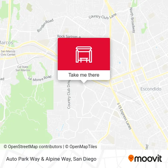 Auto Park Way & Alpine Way map