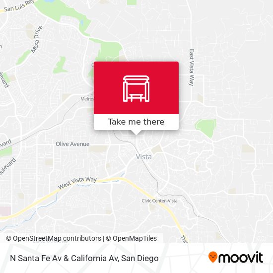 Mapa de N Santa Fe Av & California Av
