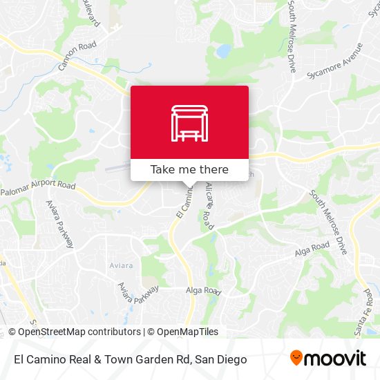 El Camino Real & Town Garden Rd map