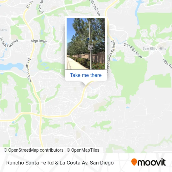Rancho Santa Fe Rd & La Costa Av map