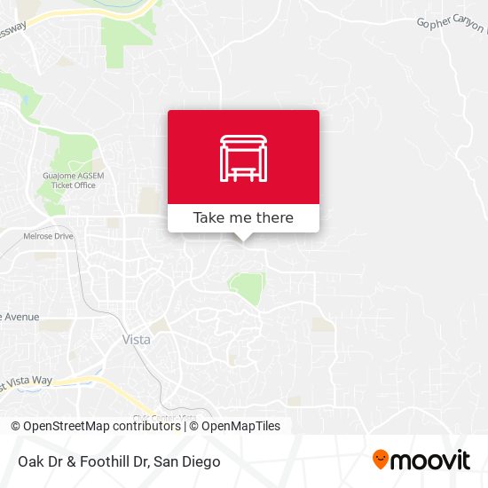 Oak Dr & Foothill Dr map