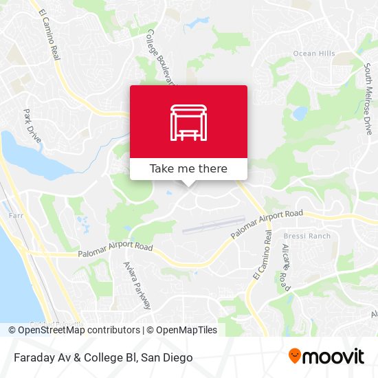 Faraday Av & College Bl map