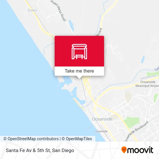 Mapa de Santa Fe Av & 5th St
