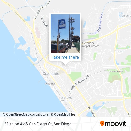 Mission Av & San Diego St map