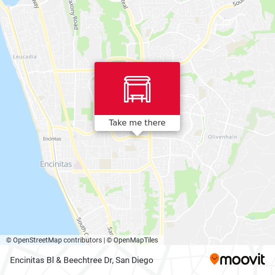 Encinitas Bl & Beechtree Dr map