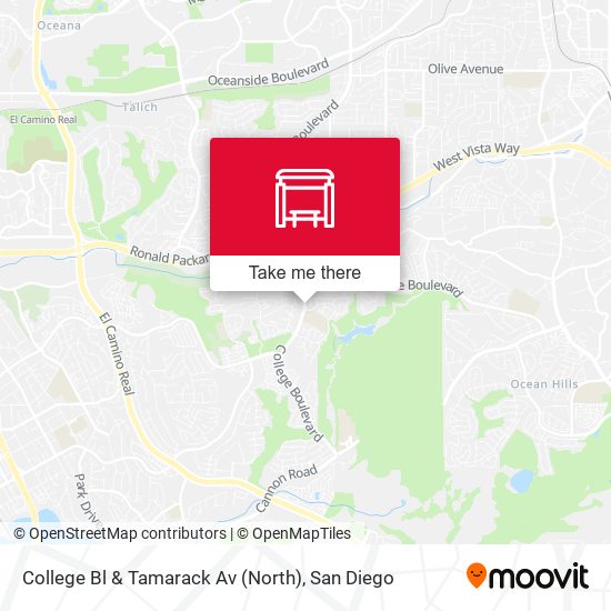College Bl & Tamarack Av (North) map