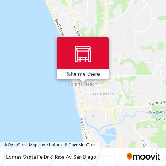 Lomas Santa Fe Dr & Rios Av map
