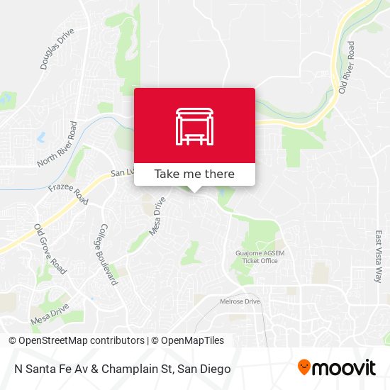 Mapa de N Santa Fe Av & Champlain St