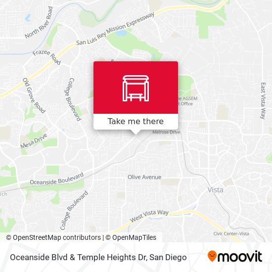 Mapa de Oceanside Blvd & Temple Heights Dr