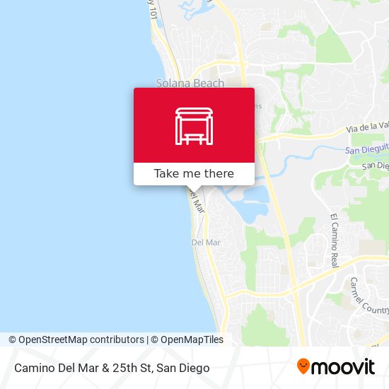 Camino Del Mar & 25th St map