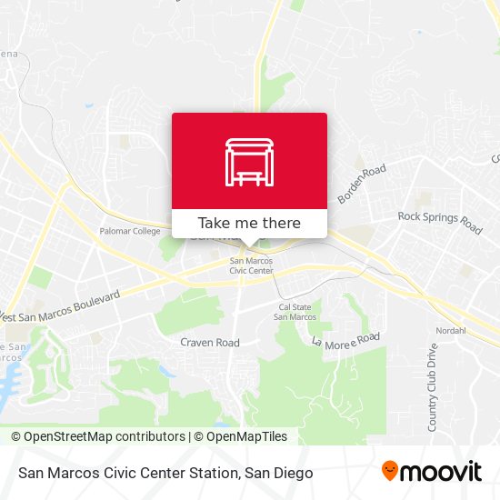 San Marcos Civic Center Station map