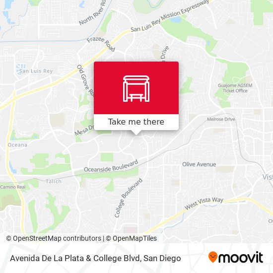 Avenida De La Plata & College Blvd map