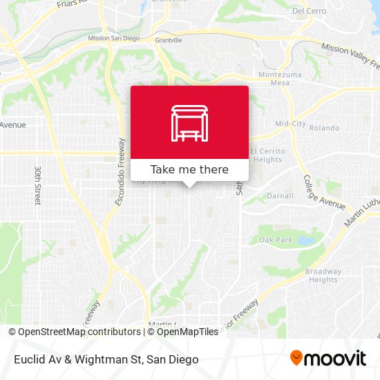 Euclid Av & Wightman St map