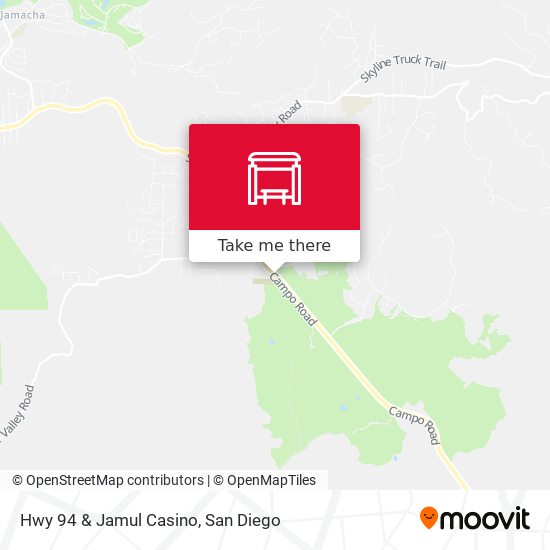 Hwy 94 & Jamul Casino map