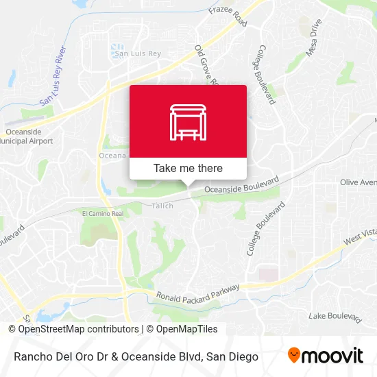 Rancho Del Oro Dr & Oceanside Blvd map