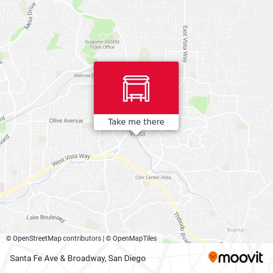 Mapa de Santa Fe Ave & Broadway