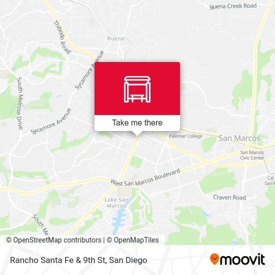 Rancho Santa Fe & 9th St map