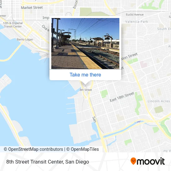Mapa de 8th Street Transit Center