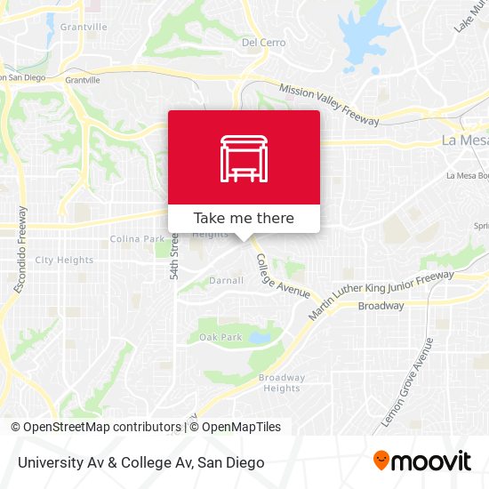 University Av & College Av map