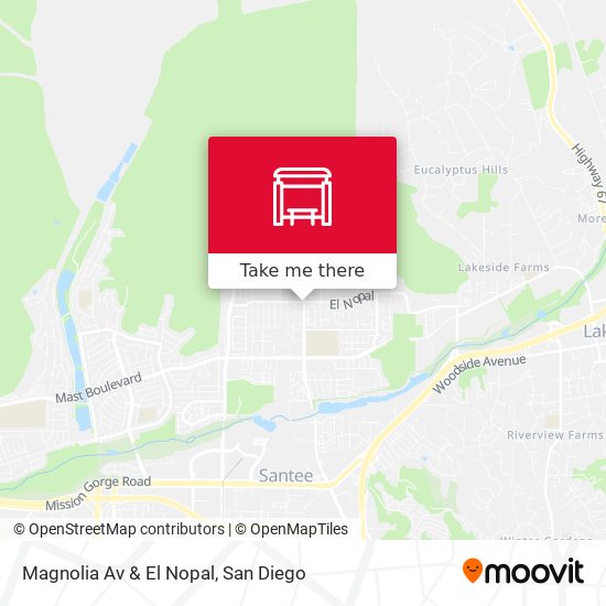 Magnolia Av & El Nopal map