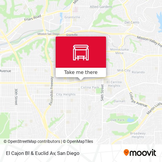 Mapa de El Cajon Bl & Euclid Av