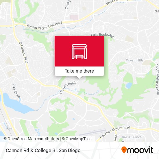Cannon Rd & College Bl map