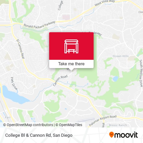 College Bl & Cannon Rd map