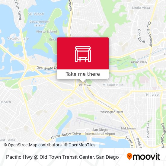 Pacific Hwy @ Old Town Transit Center map