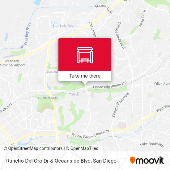Rancho Del Oro Dr & Oceanside Blvd map
