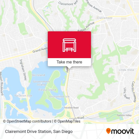 Clairemont Drive Station map