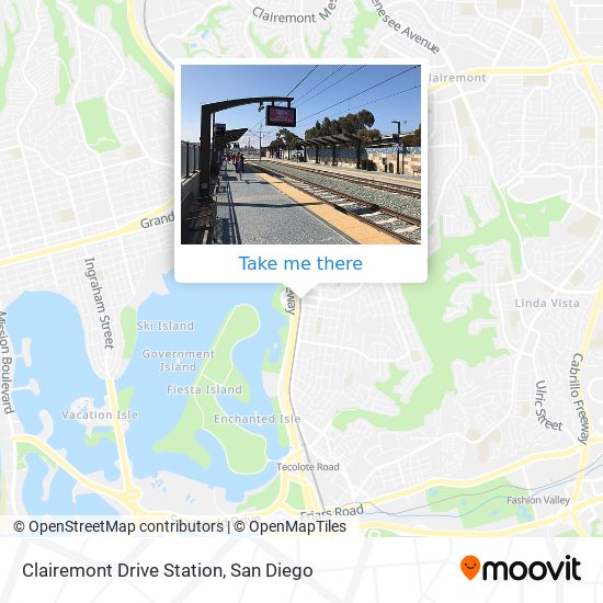 Mapa de Clairemont Drive Station