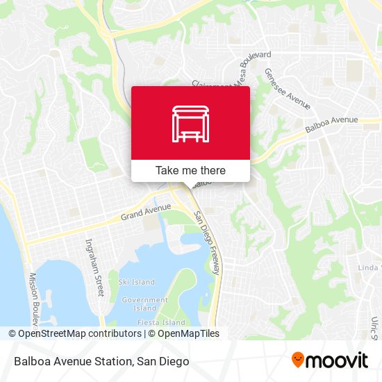 Mapa de Balboa Avenue Station