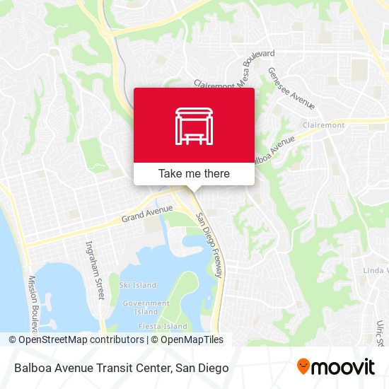 Mapa de Balboa Avenue Transit Center