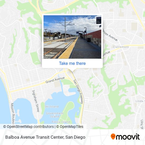 Mapa de Balboa Avenue Transit Center