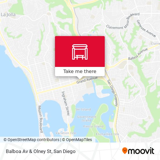 Balboa Av & Olney St map