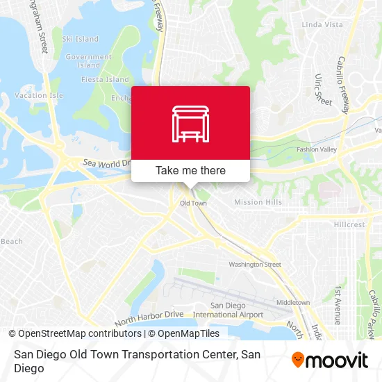 Mapa de San Diego Old Town Transportation Center