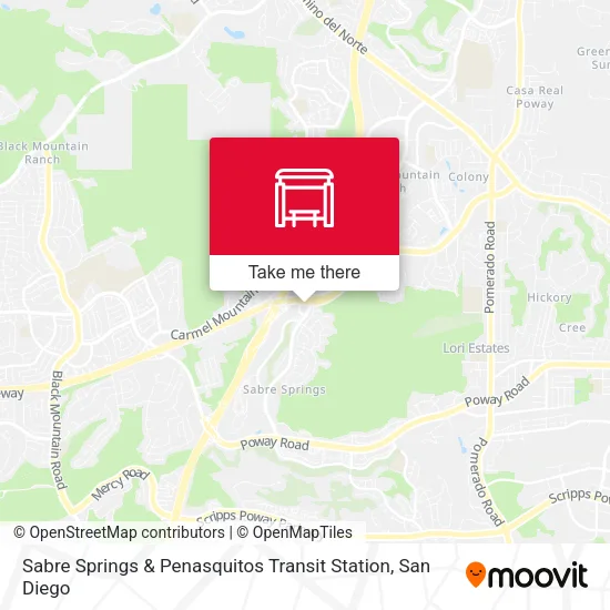 Mapa de Sabre Springs & Penasquitos Transit Station