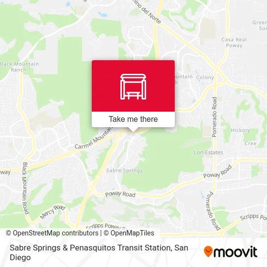 Sabre Springs & Penasquitos Transit Station map
