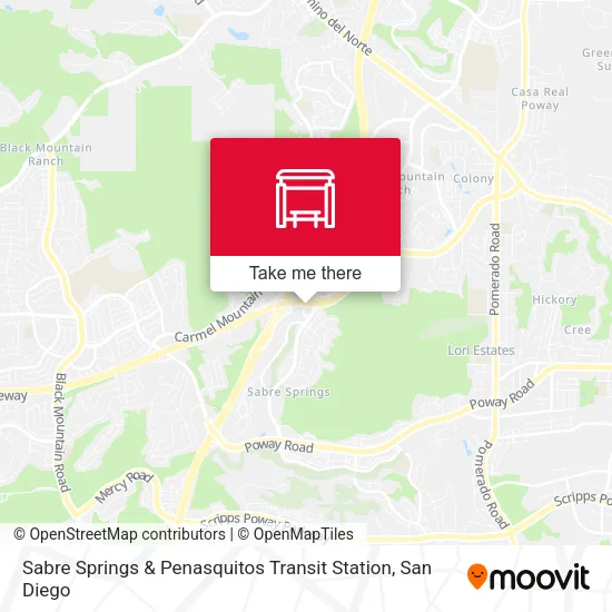 Sabre Springs & Penasquitos Transit Station map