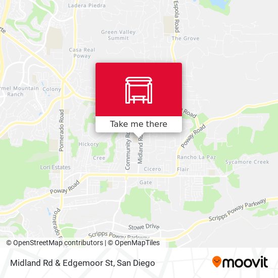 Midland Rd & Edgemoor St map