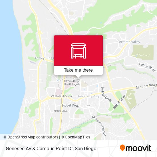 Genesee Av & Campus Point Dr map
