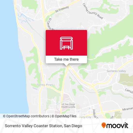 Sorrento Valley Coaster Station map