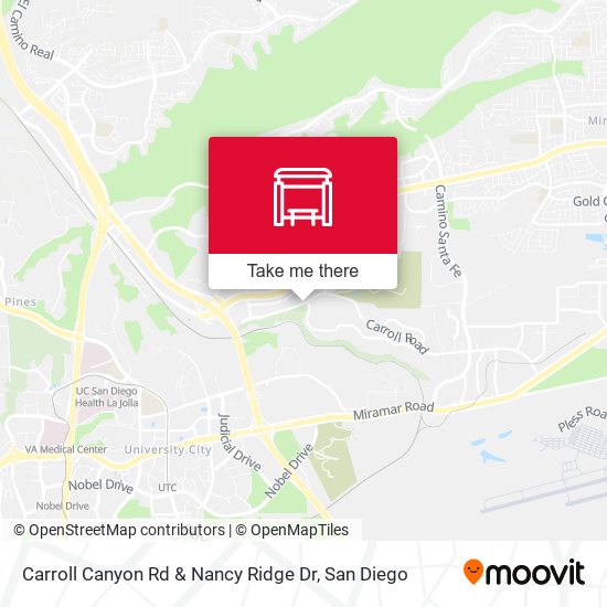 Carroll Canyon Rd & Nancy Ridge Dr map