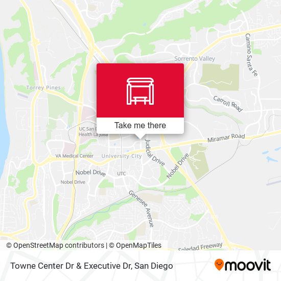 Towne Center Dr & Executive Dr map