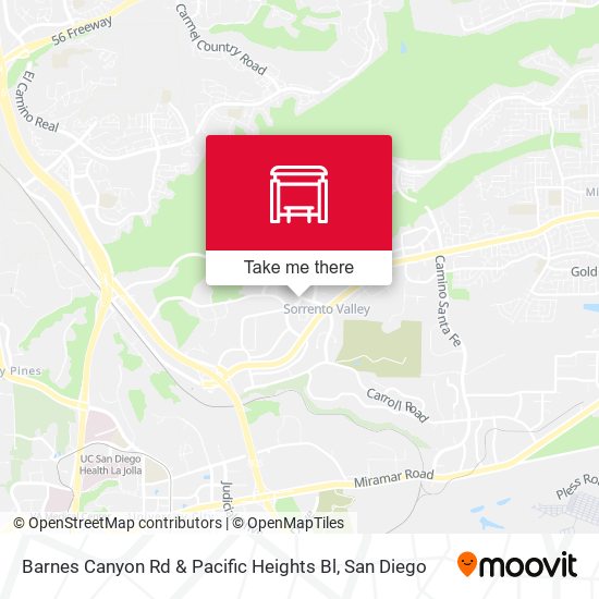 Mapa de Barnes Canyon Rd & Pacific Heights Bl