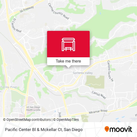 Mapa de Pacific Center Bl & Mckellar Ct