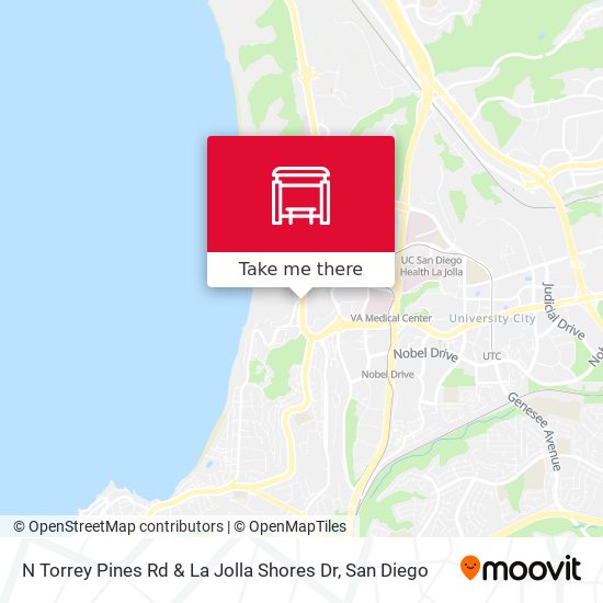 Mapa de N Torrey Pines Rd & La Jolla Shores Dr