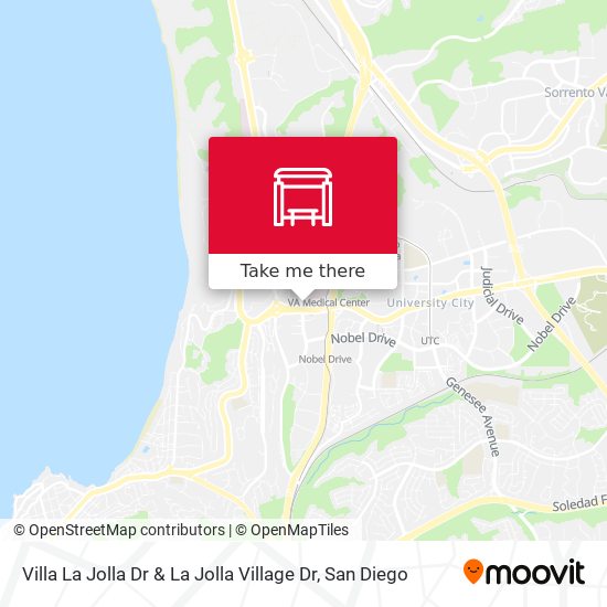 Villa La Jolla Dr & La Jolla Village Dr map