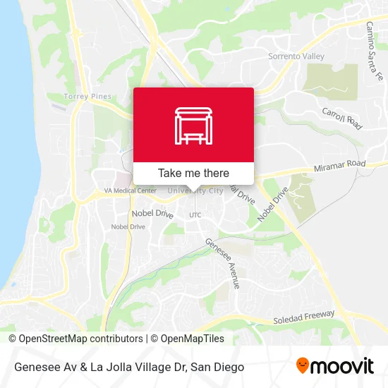 Genesee Av & La Jolla Village Dr map