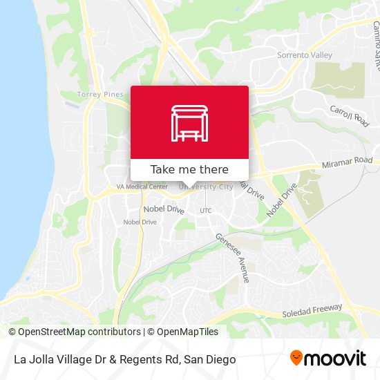 La Jolla Village Dr & Regents Rd map